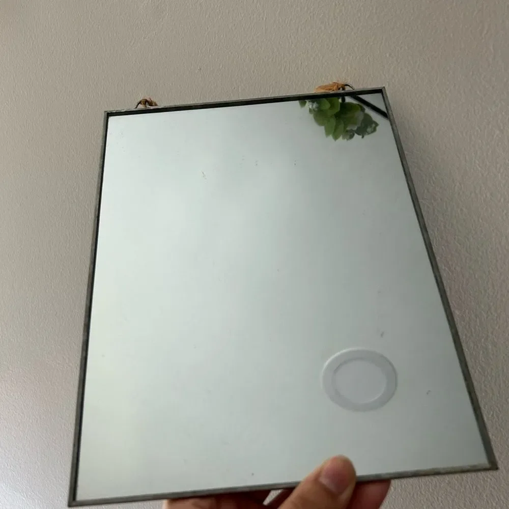 Rectangular Wall Mirror with Silver Frame
